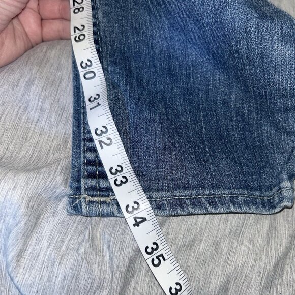 True Religion Julie 90s/Y2K Vintage USA Mid Rise Light Blue Skinny Jeans Size 32 - Picture 10 of 10